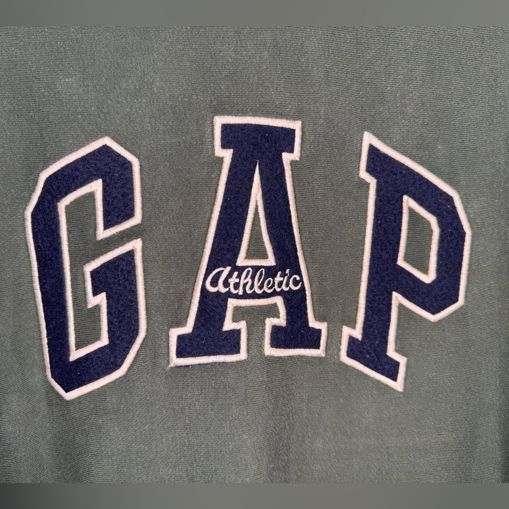 GAP Mens Vintage Dark Green Pullover Hoodie Size Medium Streetwear Retro Classic - Picture 15 of 16